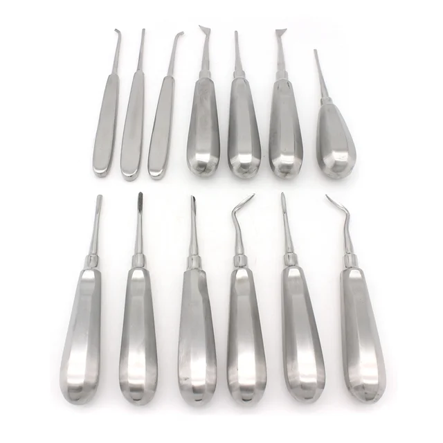 thumbnail image 2 of Crexident Dental Elevator Set Of 4 – Tooth Extraction Kit With Sterilization Cassette 2 of 6