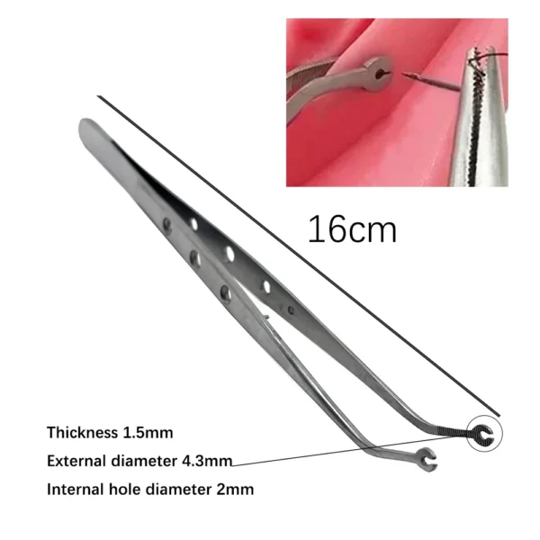 Dental StitchingTweezer With Hole - Image 3