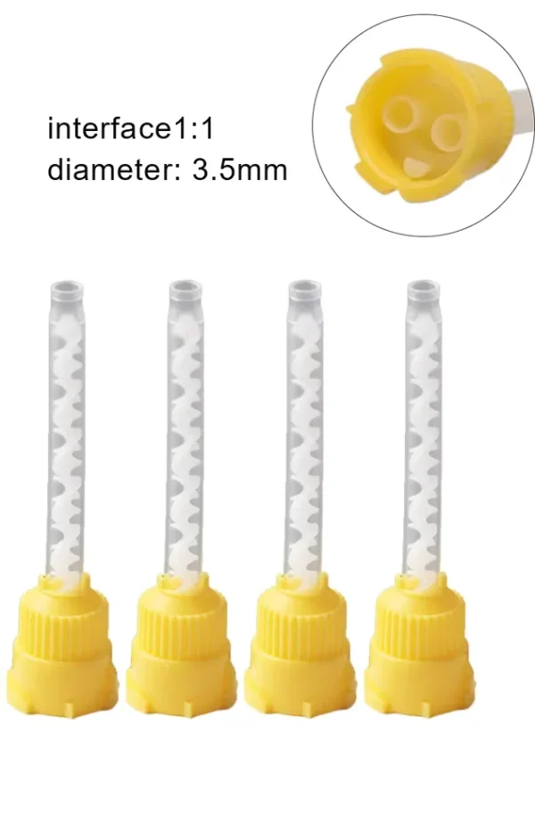 Dental Impression Material Mixing Tips Silicon Tube Yellow - Image 2